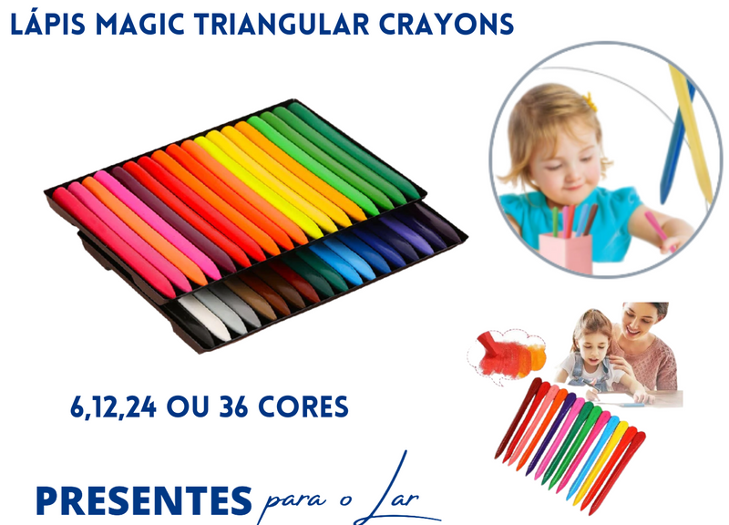 Lápis Magic Triangular Crayons