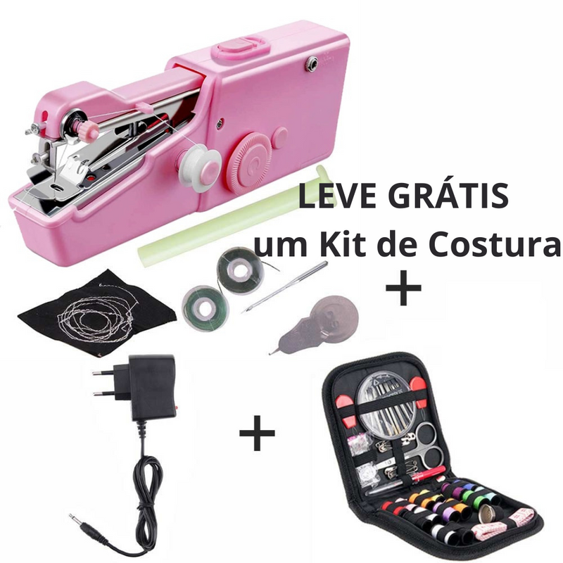 Mini máquina de costura portátil Sew Pluss 3.0™ - LEVE GRÁTIS um Kit de Costura
